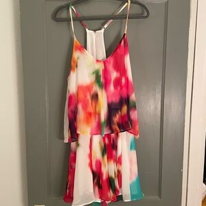 Vibrant Multicolor Flowy Romper